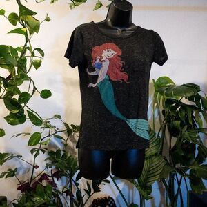 Disney Ariel Graphic Tee Burnout T-Shirt, My Little Mermaid, Size M